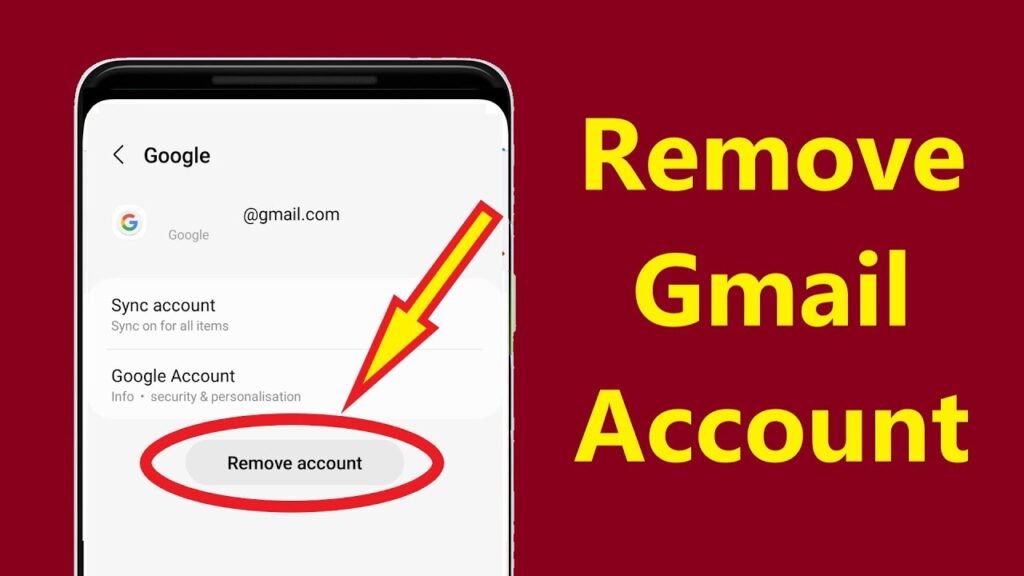 how to remove gmail account from phone